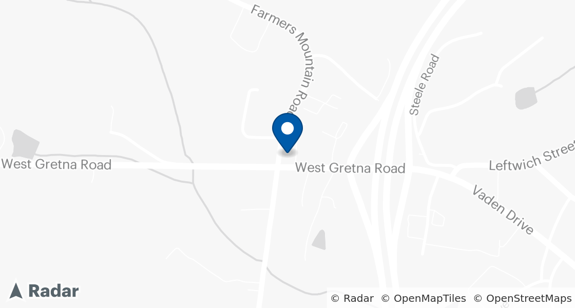 Map of Dairy Queen Location:: 1304 W Gretna Rd, Gretna, VA, 24557-4171